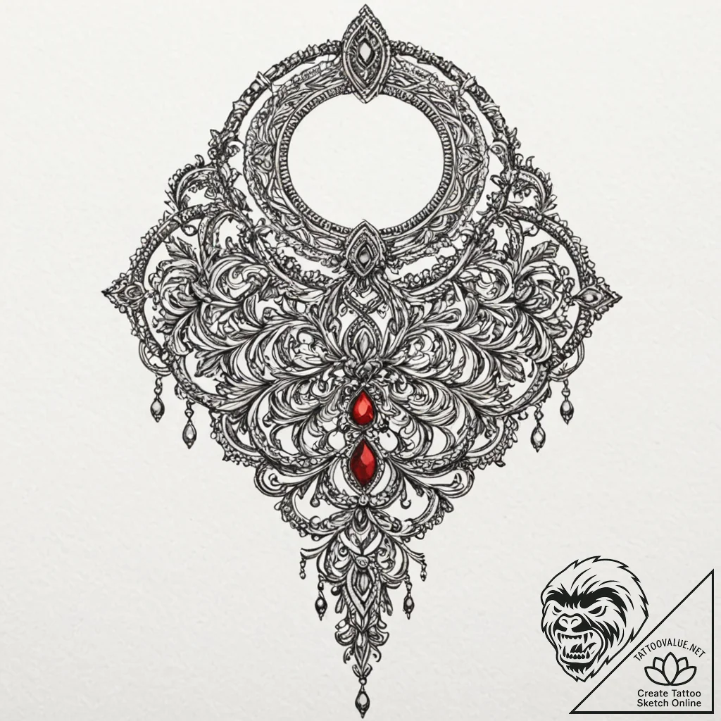 Keyring of forgotten relics, tattoo sketch de... - tattoo sketch (№1752625528_0, 16.07.2025 00:25) — tattoovalue.net
