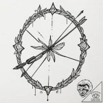 Bow and arrows, ink illustration for tattoo,… – tattoo sketch (№1752626062_0, 16.07.2025 00:34) — tattoovalue.net
