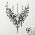 Frozen wings wrapped in thorns, tattoo sketch… – tattoo sketch (№1752627042_0, 16.07.2025 00:50) — tattoovalue.net