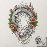 Quartz throne wrapped in ivy, tattoo sketch d… – tattoo sketch (№1752627209_0, 16.07.2025 00:53) — tattoovalue.net