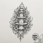 Fountain pen with an ink spill, tattoo sketch… – tattoo sketch (№1752627459_0, 16.07.2025 00:57) — tattoovalue.net