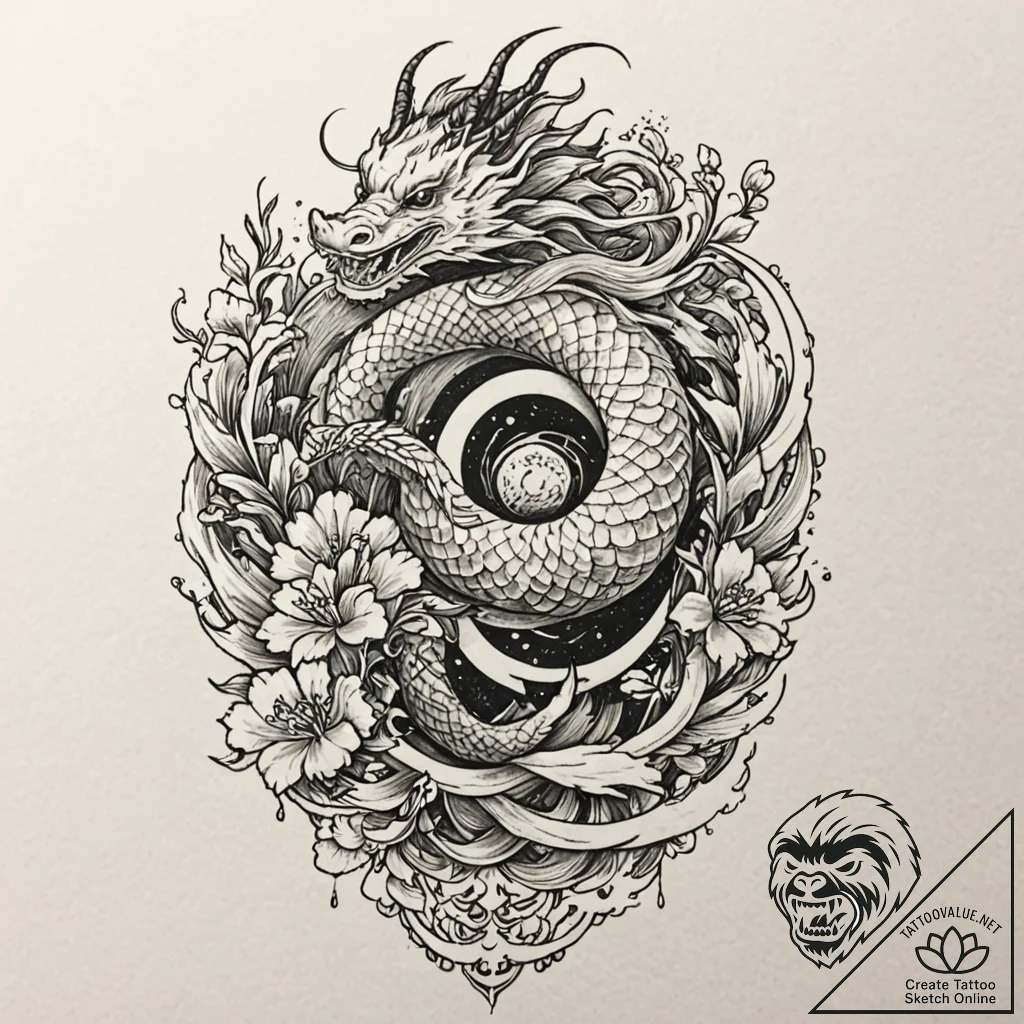 Hourglass, ink illustration for tattoo, black... - tattoo sketch (№1752630559_0, 16.07.2025 01:49) — tattoovalue.net