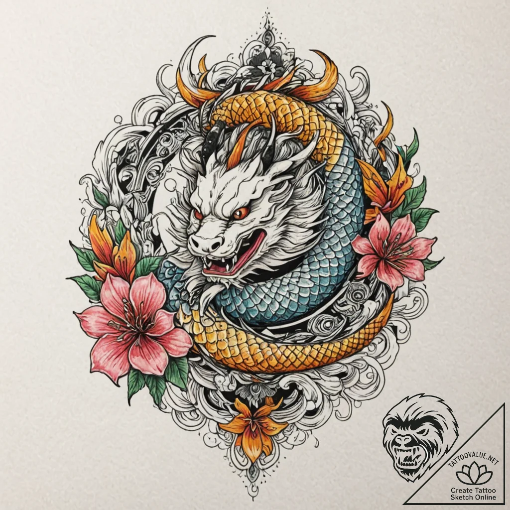 Horned wings devouring starlight, tattoo line... - tattoo sketch (№1752631811_0, 16.07.2025 02:10) — tattoovalue.net