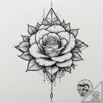Blood star reflecting in pool, tattoo drawing… – tattoo sketch (№1752631979_0, 16.07.2025 02:12) — tattoovalue.net