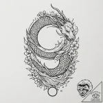 Desert stag beneath crimson moon, tattoo draw… – tattoo sketch (№1752633819_0, 16.07.2025 02:43) — tattoovalue.net