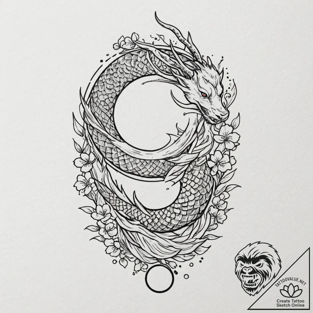 Desert stag beneath crimson moon, tattoo draw... - tattoo sketch (№1752633819_0, 16.07.2025 02:43) — tattoovalue.net