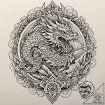Aztec warrior with eagle headdress, tattoo sk… – tattoo sketch (№1752633902_0, 16.07.2025 02:45) — tattoovalue.net