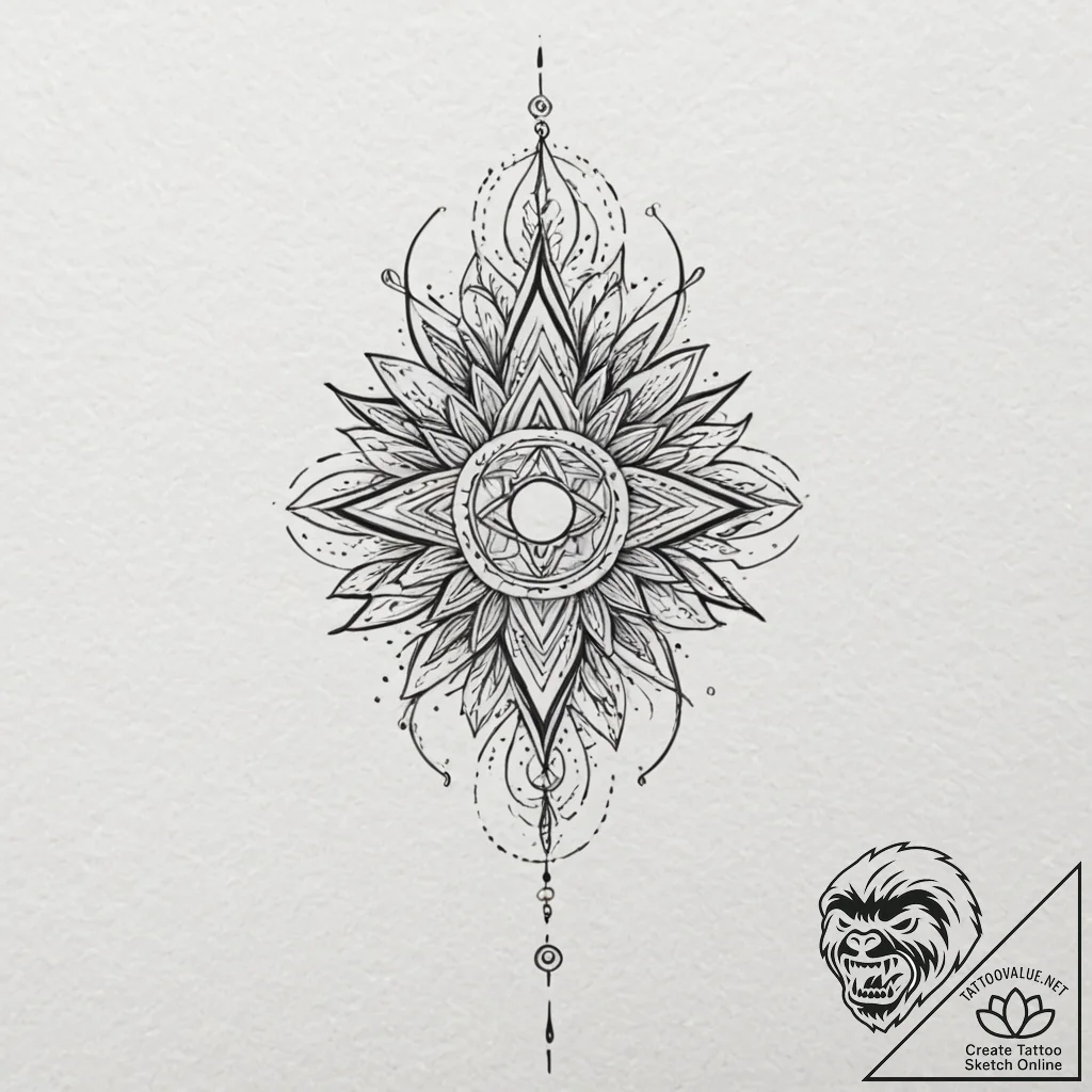 Z, concept art for tattoo, clean lines, crisp... - tattoo sketch (№1752634771_0, 16.07.2025 02:59) — tattoovalue.net