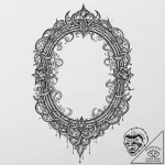 Apocalyptic gate with burning chains, tattoo… – tattoo sketch (№1752636530_0, 16.07.2025 03:28) — tattoovalue.net