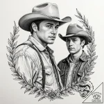 A neo-traditional portrait of the main charac… – tattoo sketch (№1752648143_0, 16.07.2025 06:42) — tattoovalue.net
