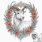 Tattoo design a capricorn goat-fish, half cov… – tattoo sketch (№1752648469_0, 16.07.2025 06:47) — tattoovalue.net