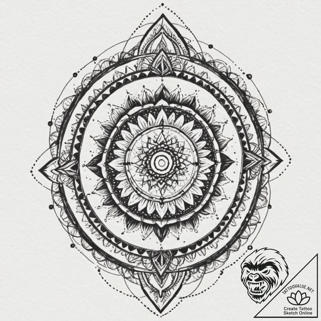 A trash polka portrait of the main characters... - tattoo sketch (№1752648715_0, 16.07.2025 06:51) — tattoovalue.net
