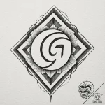 Tattoo design a stylized “gg” good game symbo… – tattoo sketch (№1752650101_0, 16.07.2025 07:15) — tattoovalue.net