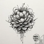 Pin, tattoo line art, on a clean white paper,… – tattoo sketch (№1752650183_0, 16.07.2025 07:16) — tattoovalue.net