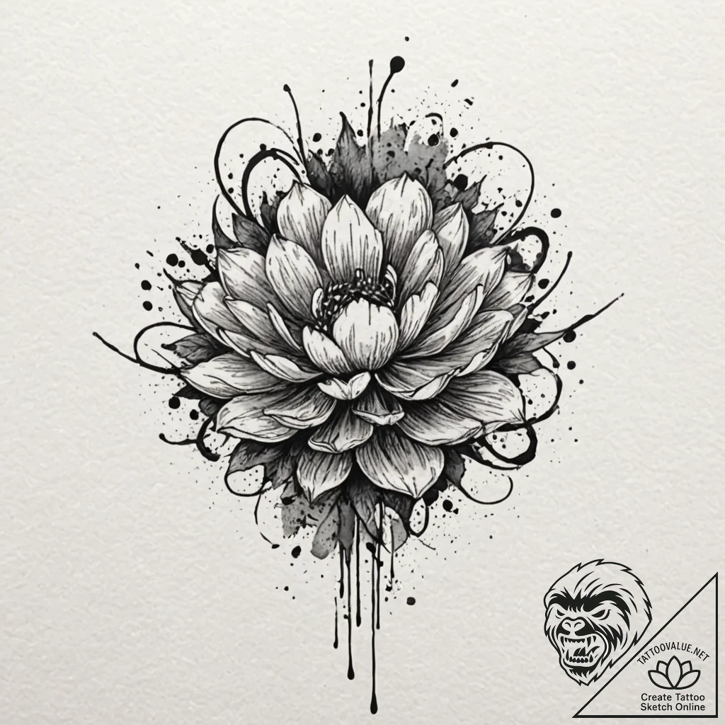 Pin, tattoo line art, on a clean white paper,... - tattoo sketch (№1752650183_0, 16.07.2025 07:16) — tattoovalue.net