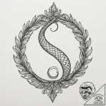 Tattoo sketch a mermaid’s tail forming an inf… – tattoo sketch (№1752650263_0, 16.07.2025 07:17) — tattoovalue.net