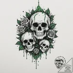 Trash polka sketch of neo stopping bullets, w… – tattoo sketch (№1752650344_0, 16.07.2025 07:19) — tattoovalue.net