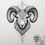 Tattoo sketch an aries ram’s head in intricat… – tattoo sketch (№1752651238_0, 16.07.2025 07:33) — tattoovalue.net
