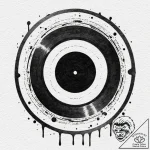 A close-up of a vinyl record’s spinning label… – tattoo sketch (№1752651403_0, 16.07.2025 07:36) — tattoovalue.net
