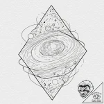 Tattoo design a galaxy forming a powerful, ab… – tattoo sketch (№1752651891_0, 16.07.2025 07:44) — tattoovalue.net