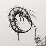 145. (district 9) a sketch of a prawn, lookin… – tattoo sketch (№1752652054_0, 16.07.2025 07:47) — tattoovalue.net