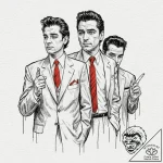 A chicano style tattoo of the main characters… – tattoo sketch (№1752652299_0, 16.07.2025 07:51) — tattoovalue.net