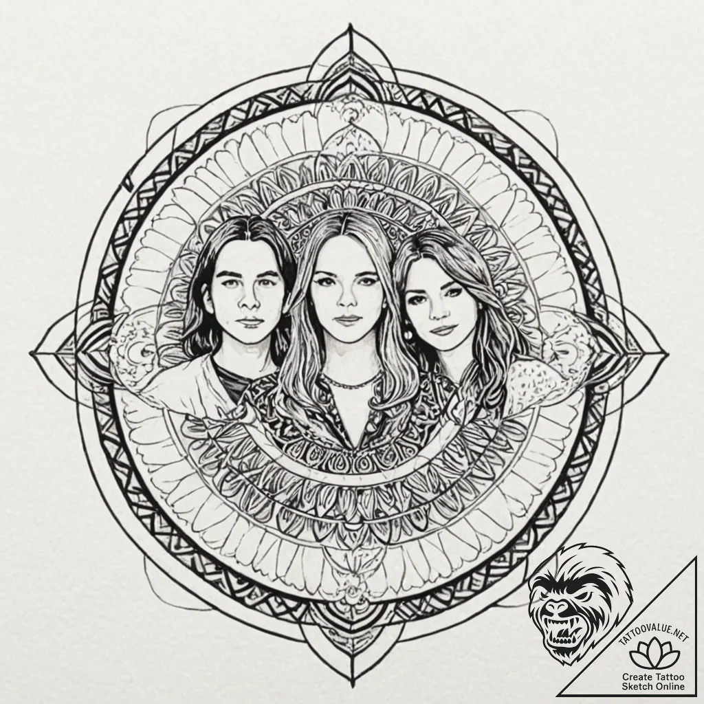 A neo-traditional tattoo of the main characte... - tattoo sketch (№1752653857_0, 16.07.2025 08:17) — tattoovalue.net