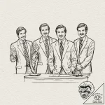 A sketch of the “news team assemble!” scene f… – tattoo sketch (№1752654023_0, 16.07.2025 08:20) — tattoovalue.net