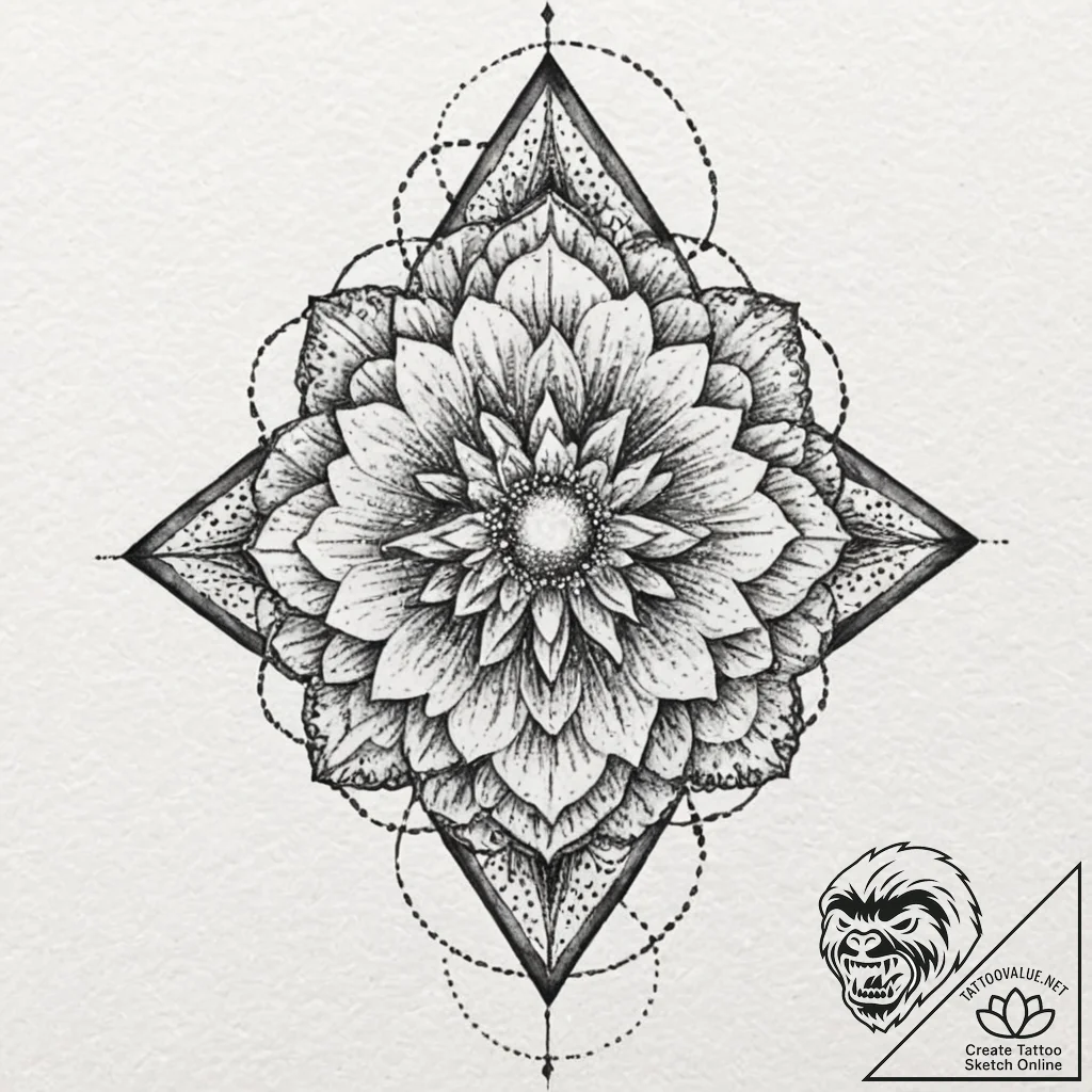 A watercolor design of the protomolecule, bea... - tattoo sketch (№1752658483_0, 16.07.2025 09:34) — tattoovalue.net