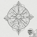 Tattoo sketch a zodiac glyph composed of shat… – tattoo sketch (№1752658560_0, 16.07.2025 09:36) — tattoovalue.net