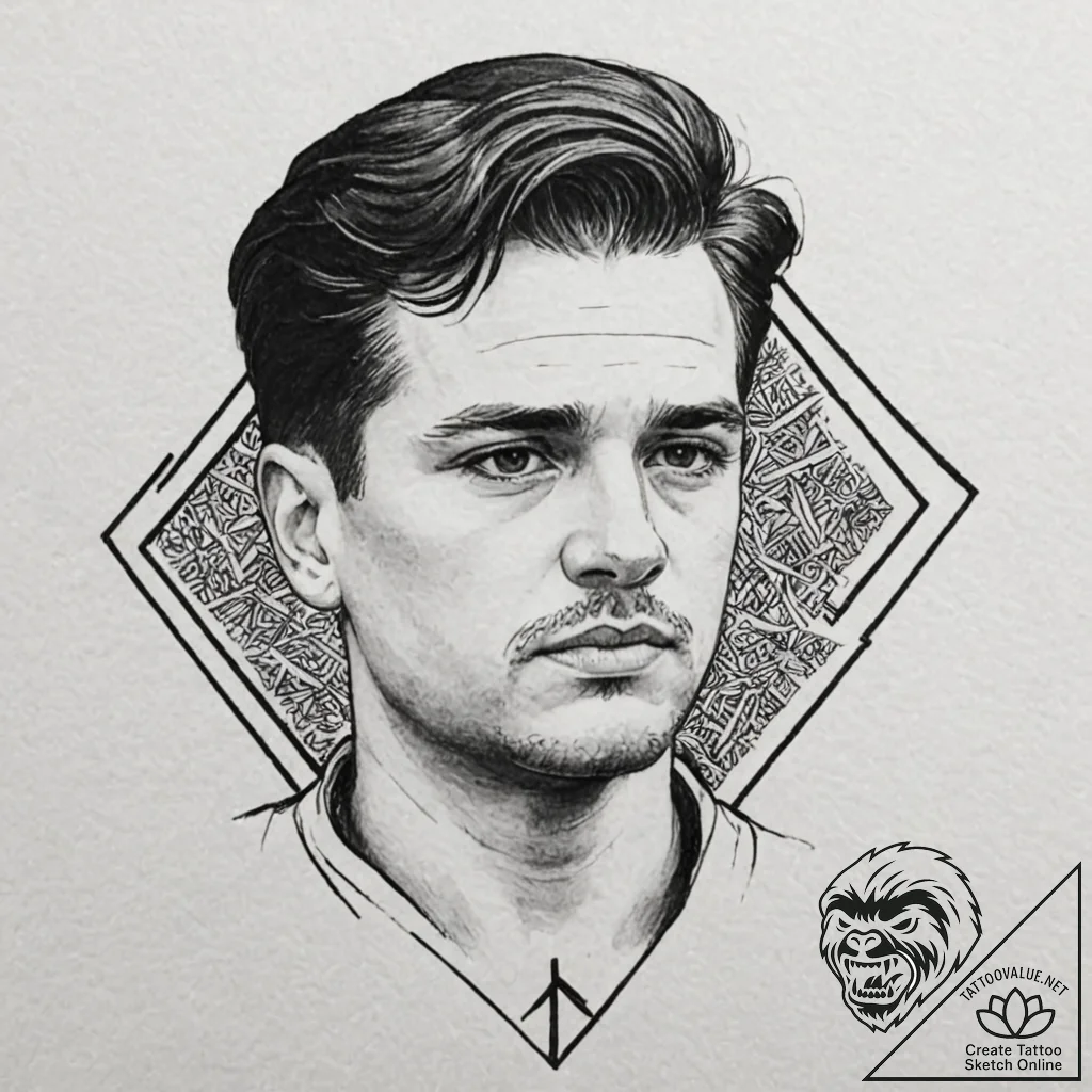 A sketch of the final scene of inglourious ba... - tattoo sketch (№1752659119_0, 16.07.2025 09:45) — tattoovalue.net