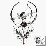 Tattoo sketch a sagittarius constellation, it… – tattoo sketch (№1752659361_0, 16.07.2025 09:49) — tattoovalue.net