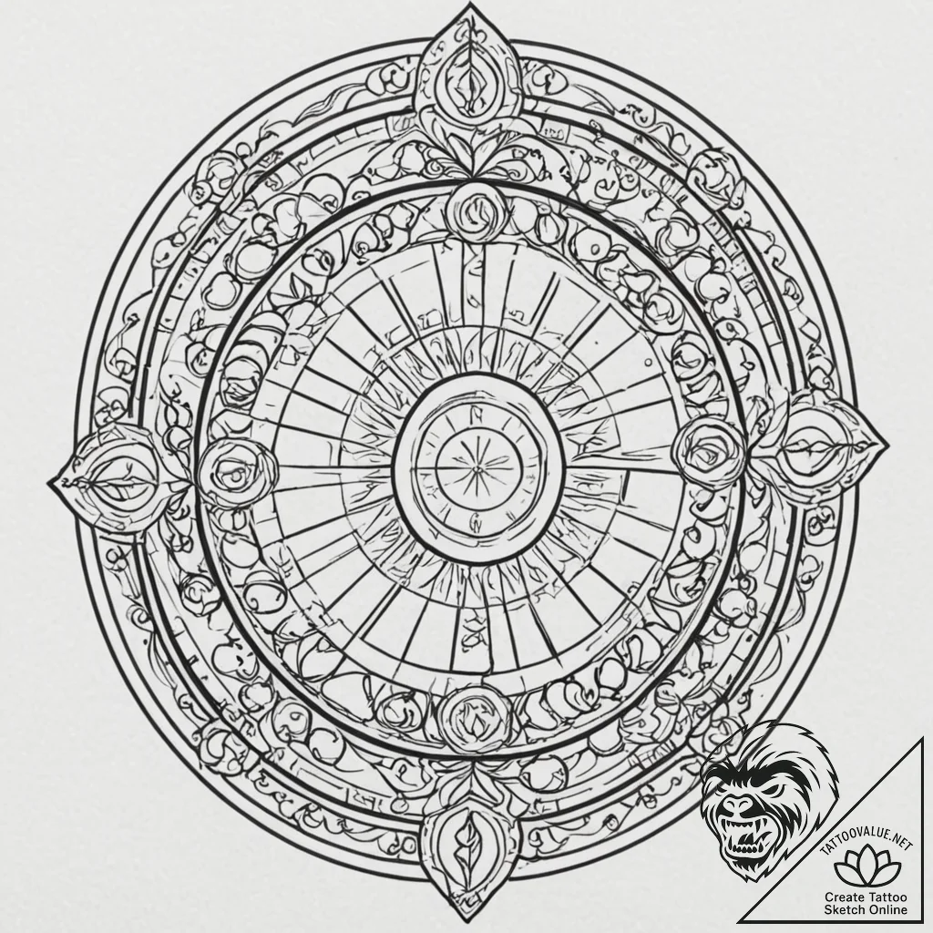 Tattoo design a zodiac symbol as a broken mir... - tattoo sketch (№1752660223_0, 16.07.2025 10:03) — tattoovalue.net