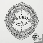 A linework design of a ouija board planchette… – tattoo sketch (№1752661789_0, 16.07.2025 10:29) — tattoovalue.net