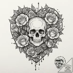Tattoo sketch ‘extra life’ with a small glowi… – tattoo sketch (№1752662958_0, 16.07.2025 10:49) — tattoovalue.net