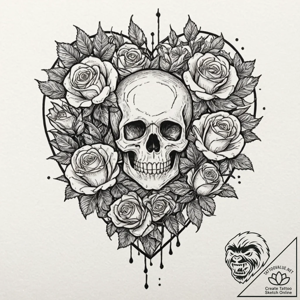 Tattoo sketch 'extra life' with a small glowi... - tattoo sketch (№1752662958_0, 16.07.2025 10:49) — tattoovalue.net