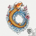 Tattoo design a flowing watercolor blend for… – tattoo sketch (№1752663191_0, 16.07.2025 10:53) — tattoovalue.net