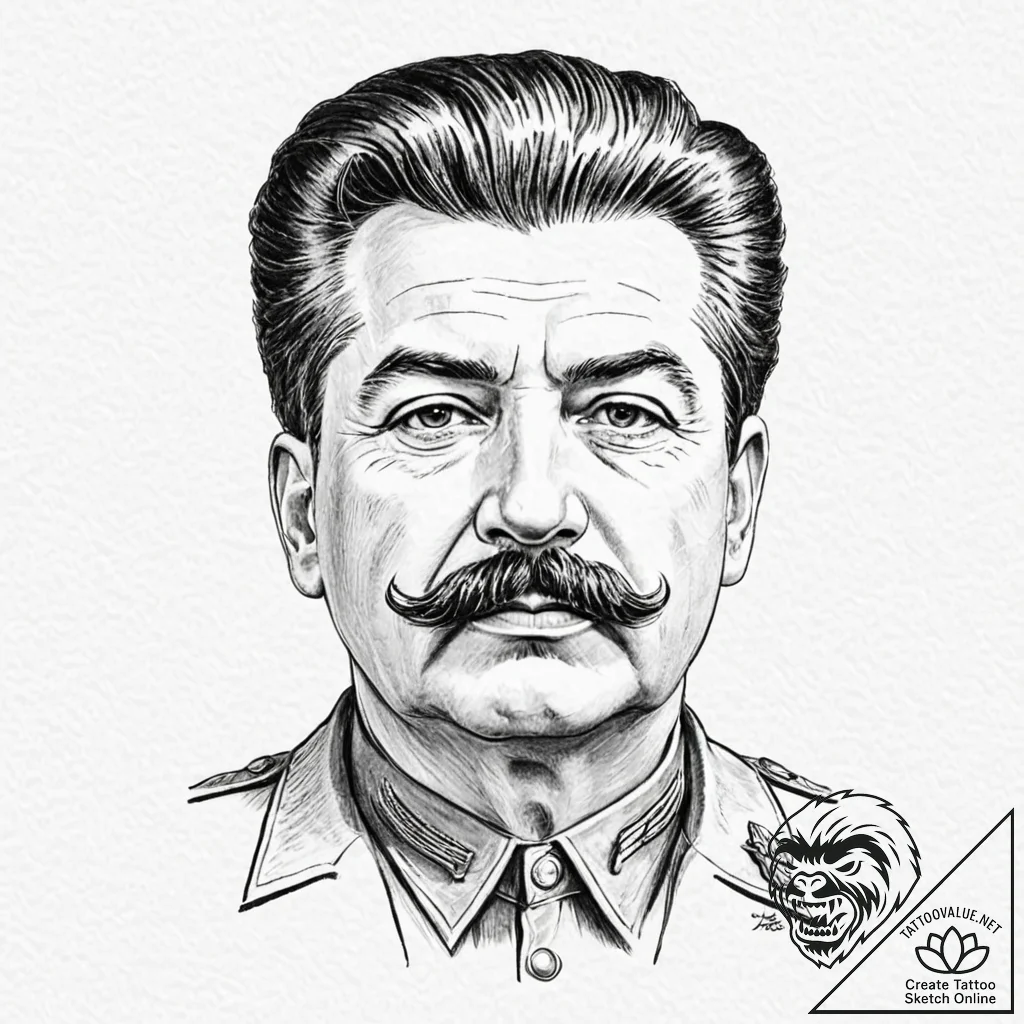 Stalin, tattoo flash sheet design, sketch tat... - tattoo sketch (№1752663671_0, 16.07.2025 11:01) — tattoovalue.net