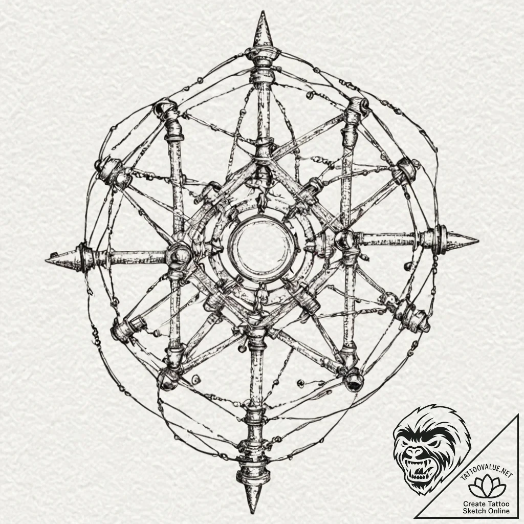 Tattoo sketch a network of strong, interconne... - tattoo sketch (№1752664716_0, 16.07.2025 11:18) — tattoovalue.net