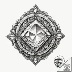 Tattoo design a birthstone incorporated into… – tattoo sketch (№1752665434_0, 16.07.2025 11:30) — tattoovalue.net