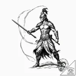 Tattoo design a flowing current of energy for… – tattoo sketch (№1752665597_0, 16.07.2025 11:33) — tattoovalue.net