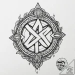 100. tattoo sketch: “bereginya” rune as a gua… – tattoo sketch (№1752665801_0, 16.07.2025 11:36) — tattoovalue.net
