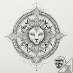 Tattoo design a blackwork tattoo of the zodia… – tattoo sketch (№1752666326_0, 16.07.2025 11:45) — tattoovalue.net