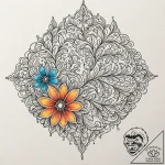 Tattoo design a floral design with a subtle,… – tattoo sketch (№1752666489_0, 16.07.2025 11:48) — tattoovalue.net