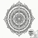 A dotwork mandala incorporating the imperial… – tattoo sketch (№1752667384_0, 16.07.2025 12:03) — tattoovalue.net