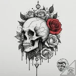 A trash polka tattoo of a clicker from the la… – tattoo sketch (№1752667627_0, 16.07.2025 12:07) — tattoovalue.net