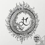 118. tattoo sketch: “oud” rune as a central e… – tattoo sketch (№1752667932_0, 16.07.2025 12:12) — tattoovalue.net