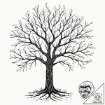 Tattoo sketch ‘skill tree’ with branching lin… – tattoo sketch (№1752668085_0, 16.07.2025 12:14) — tattoovalue.net