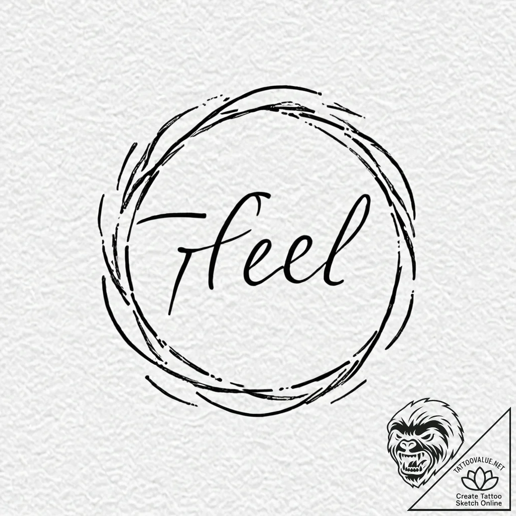 Tattoo design "i feel" text for cancer, with... - tattoo sketch (№1752668161_0, 16.07.2025 12:16) — tattoovalue.net