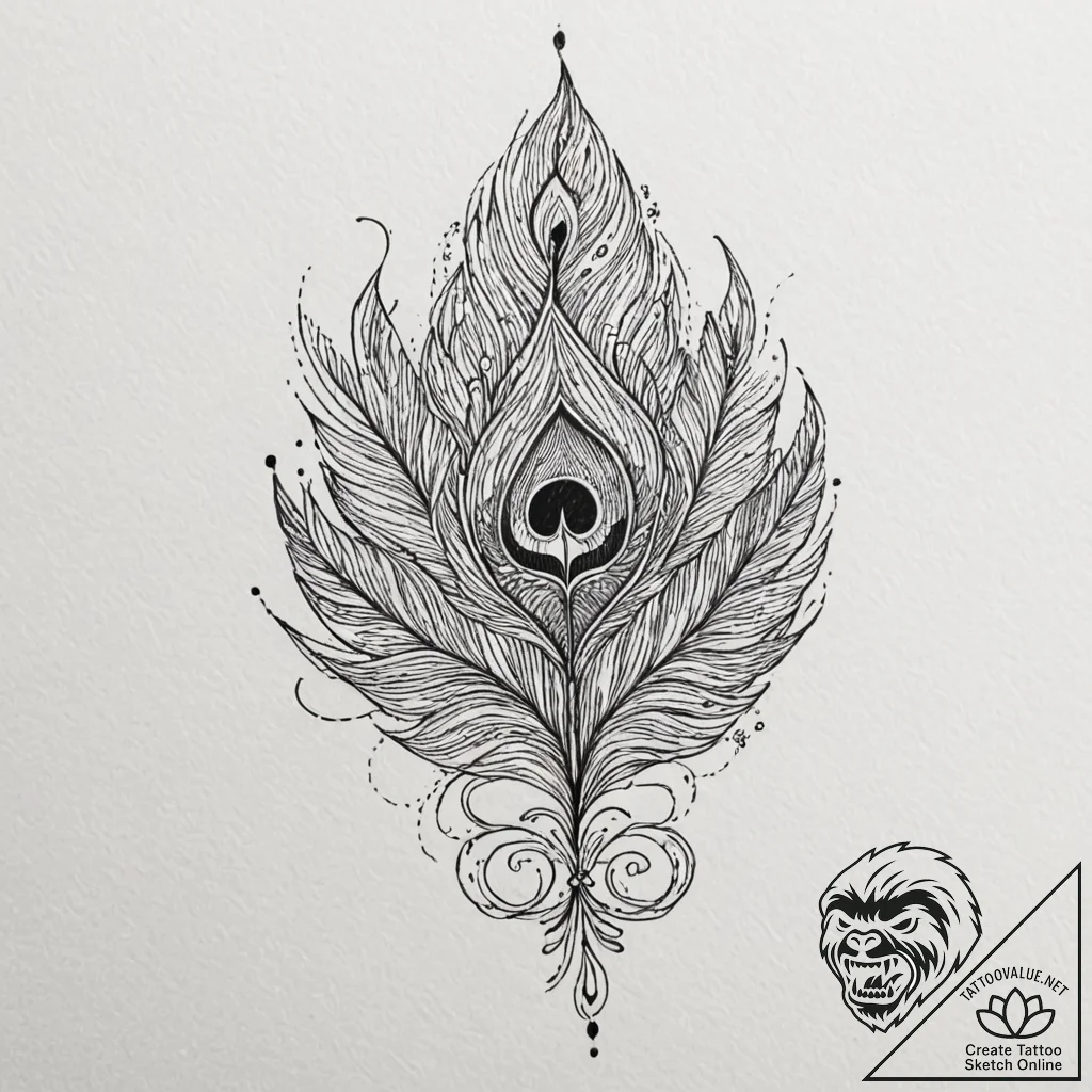 A detailed shot of the intricate pattern on a... - tattoo sketch (№1752670147_0, 16.07.2025 12:49) — tattoovalue.net